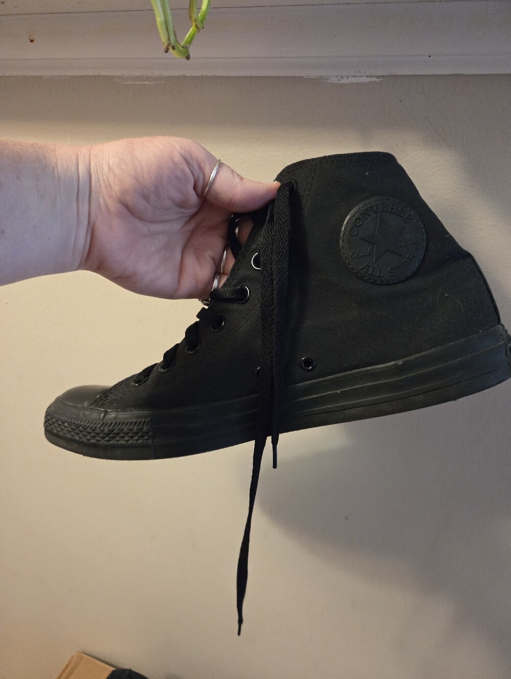 Converse All Star Hi Triple Black Monochrome Sneakers Men's 10.5